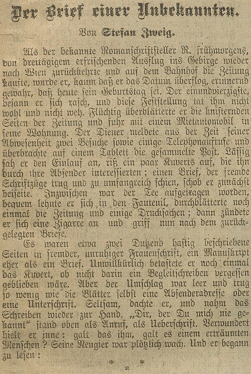 Letter from an Unknown Woman